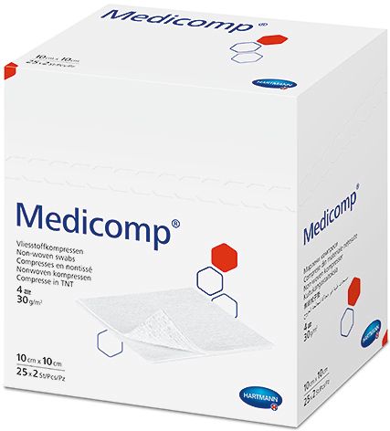 Салфетки стерильные Medicomp/Медикомп 10х10см 25шт 2уп