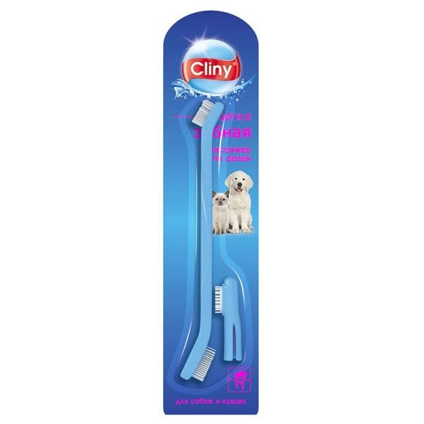 Щетка зубная для собак и кошек Cliny