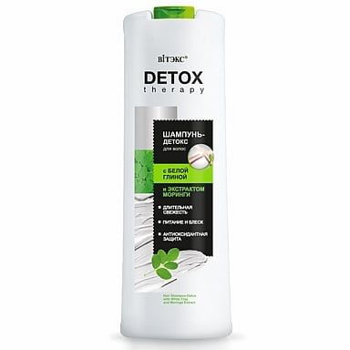 Шампунь-детокс для волос с белой глиной и экстрактом моринги Detox Therapy Витэкс 500мл