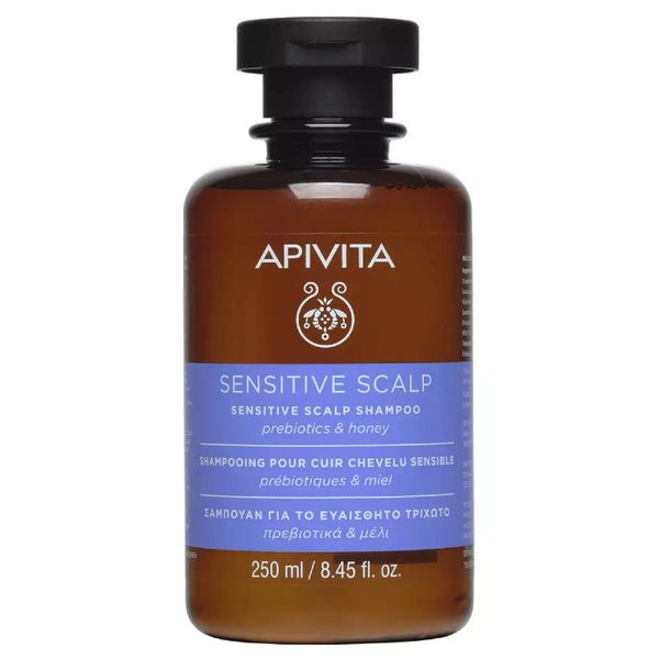 Шампунь для чувствительной кожи головы с пребиотиками и медом Apivita/Апивита фл. 250мл