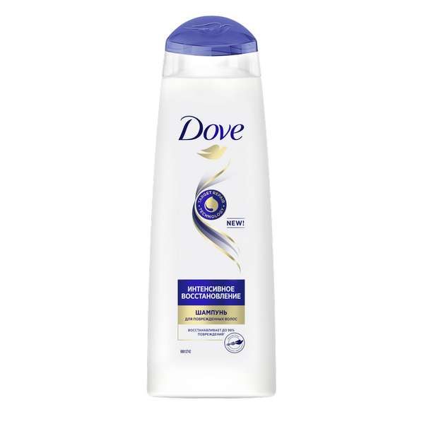 Шампунь для поврежденных волос Интенсивное восстановление Hair Therapy Dove/Дав 250мл