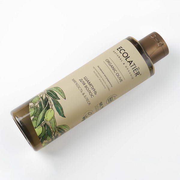 Шампунь для волос Мягкость & Блеск Серия Organic Olive, Ecolatier Green 250 мл