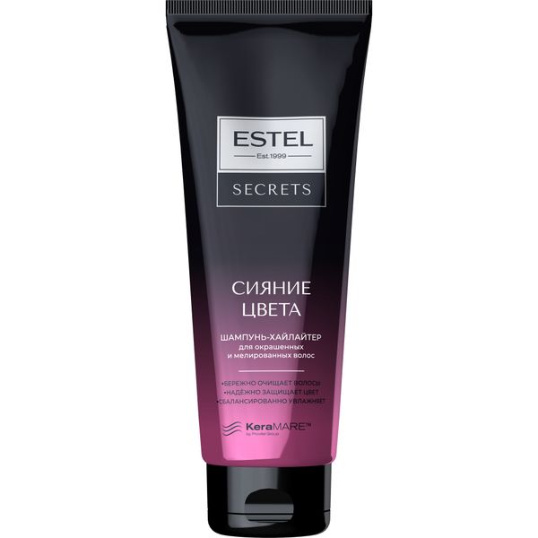 Шампунь-хайлайтер для окрашенных и мелированных волос сияние цвета Secrets Estel/Эстель 250мл