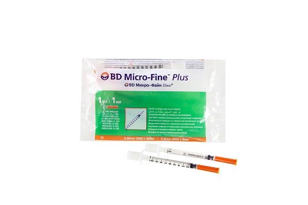 Шприц инсулиновый U-100 Micro-Fine Plus BD/БиДи 0,30х8мм 1мл 10шт