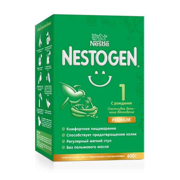 Смесь сухая молочная 0-6мес Premium 1 Nestogen/Нестожен 600г