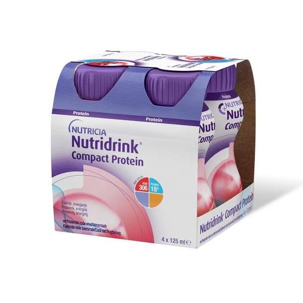 Смесь высокобелковая калорийная вкус фруктово-ягодная Компакт Протеин Nutridrink/Нутридринк 125мл 4шт