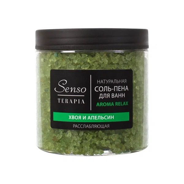 Соль-пена для ванн расслабляющая Aroma relax SensoTerapia/СенсоТерапия 560г