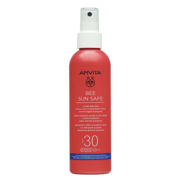 Спрей солнцезащитный для лица и тела тающий SPF30 Bee Sun Safe Apivita/Апивита 200мл