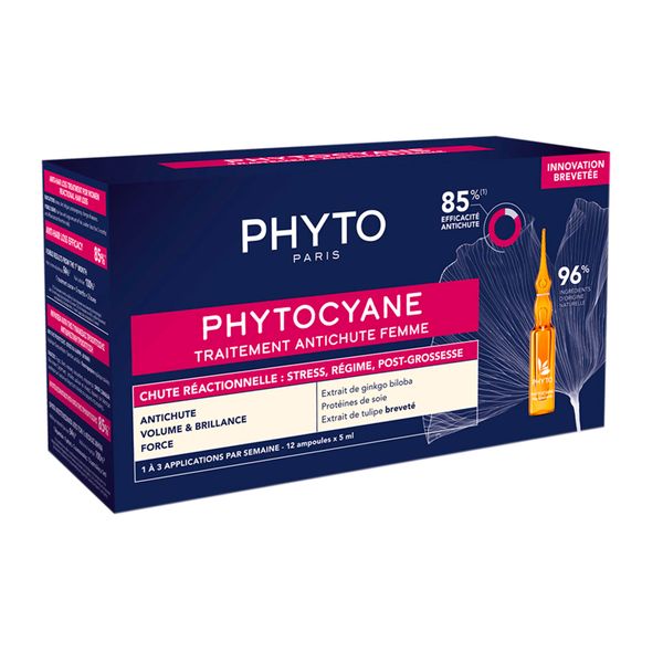 Сыворотка против выпадения ослабленных волос после стресса, диет, родов для женщин Phytocyane Phyto/Фито амп. 5мл 12шт