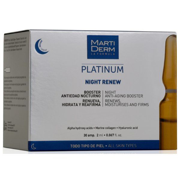 Сыворотка-уход за кожей восстанавливающая ночная Platinum Martiderm/Мартидерм амп. 2мл 30шт