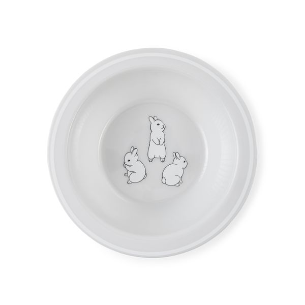 Тарелка для кормления глубокая с антискользящим дном кролик Happy Baby/Хэппи Беби