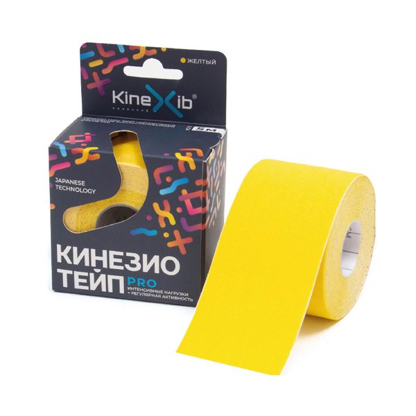 Тейп кинезио адгезивный восстанавливающий нестерильный желтый Pro Kinexib 5м х 5см