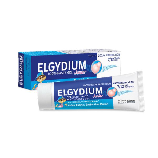 Зубная паста-гель для взрослых и детей Защита от кариеса aroma Bubble Junior Elgydium/Эльгидиум 50мл