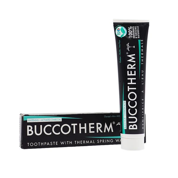 Зубная паста с углем и термальной водой 100% натуральная Buccotherm 75мл